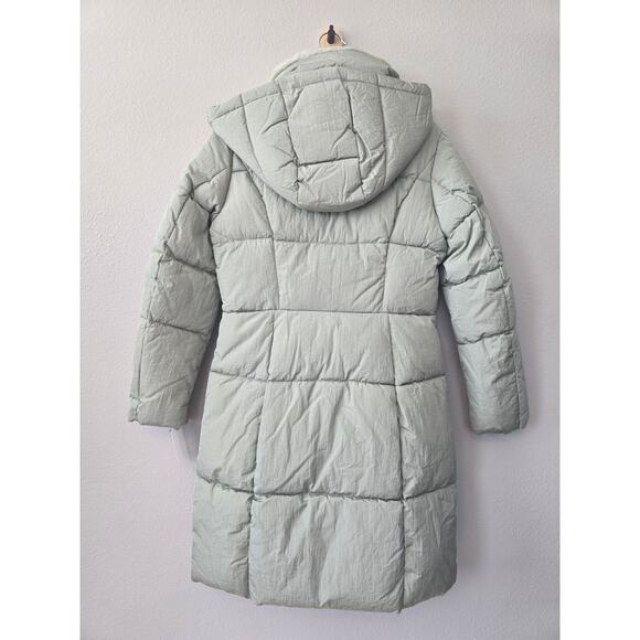 Cole Haan Signature Puffer Jacket XS Faux Fur Collar Green NWT Winter Coat - Picture 7 of 11